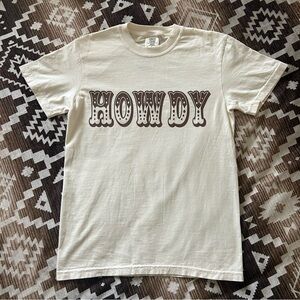 Cream 'Howdy' Graphic T-Shirt